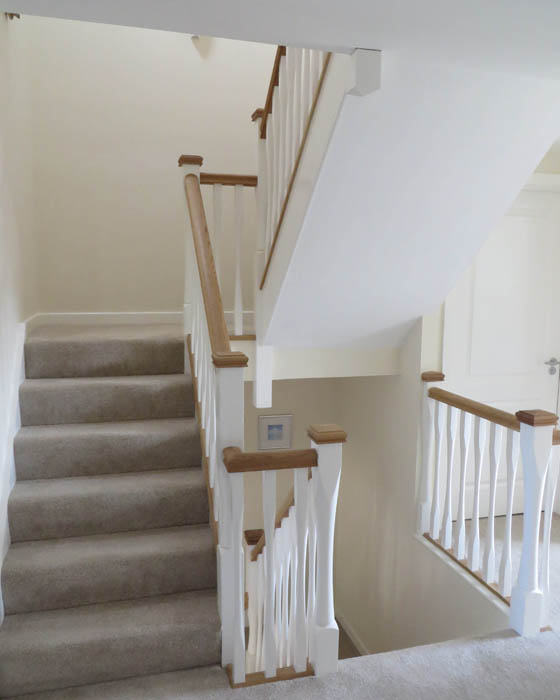 Photo of Harwood Carpentry Limited Salisbury Wiltshire wooden staircase and spindles